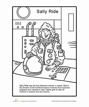 Sally Ride彩色页面