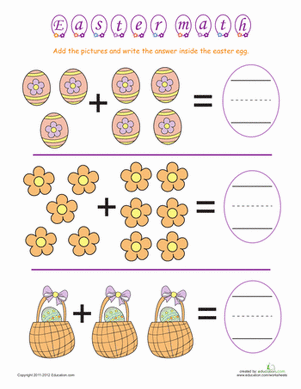 复活节数学：蛋篮子加法