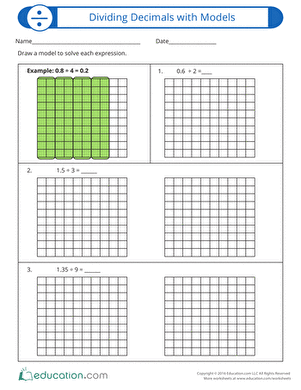 用模型划分小数