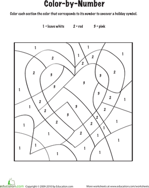 按数字排列的ValentineColor