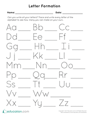 字母格式评估