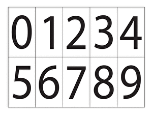 0-9位数字卡