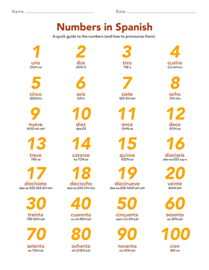 西班牙语1-100