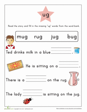 Word家族故事：-ug