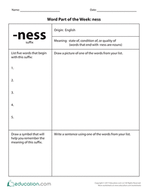 一周中的单词部分:Ness