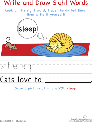 读写视觉单词睡眠
