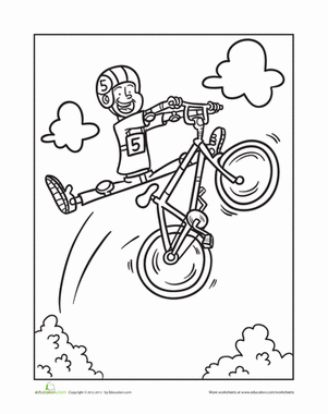 BMX巨型空气着色页