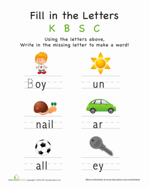 填写字母：K B S C