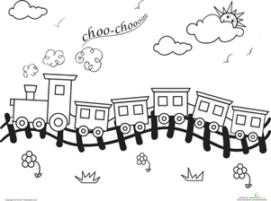 Choo Choo Train着色页