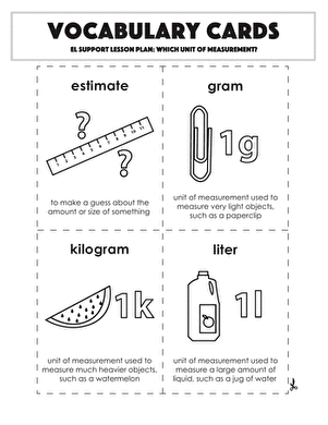 词汇卡:哪个计量单位？