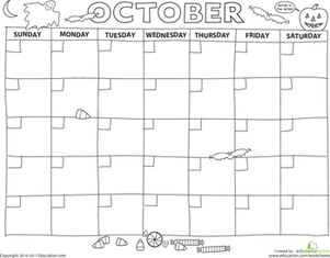 创建日历：十月
