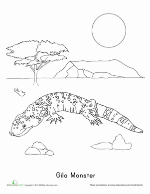 吉拉怪兽着色页
