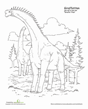 Giraffatitan着色页