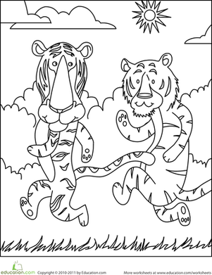 给ColortheJoggingTigers着色