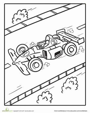 彩色赛车