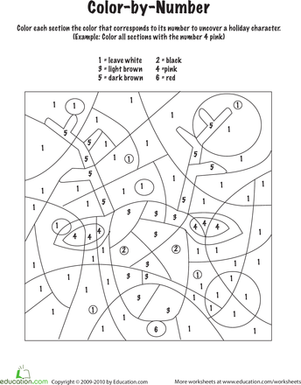 彩色数字驯鹿