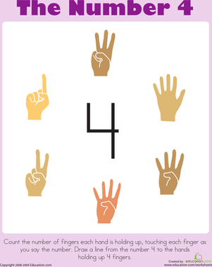计数数字4