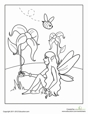 花仙子着色单