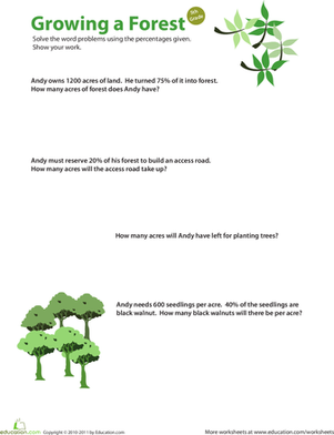 百分比练习#7:种植森林