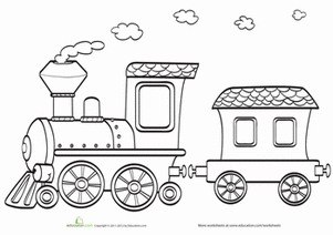 ToyTrainingColoringPage玩具培训