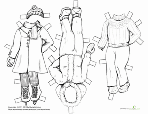 复古纸娃娃:冬季服装