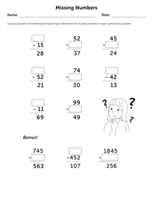 求解缺失的数字