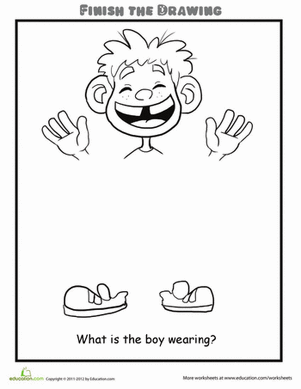 画完:男孩穿的是什么？