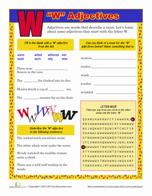 “W”形容词