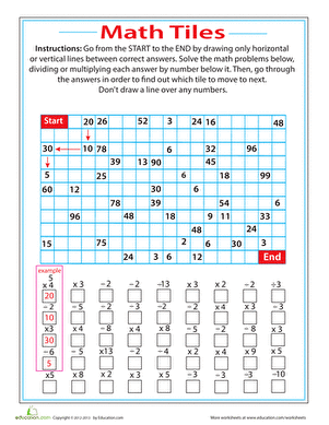 瓷砖数学拼图