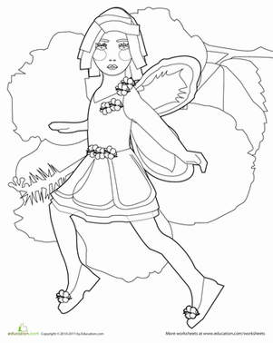 给ColortheHibiscusFairy着色