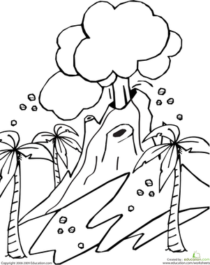 火山彩色图像