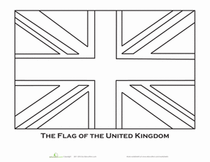 英国国旗着色页