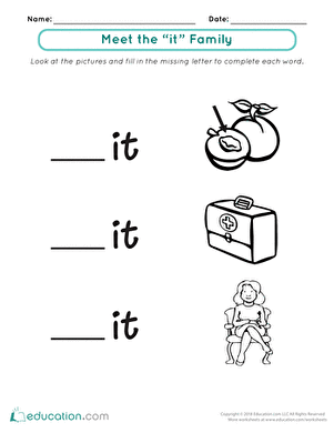 wordfamilies：认识It家族