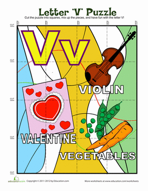 字母V拼图
