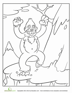 给一个雪人上色！