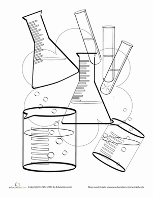 科学着色页