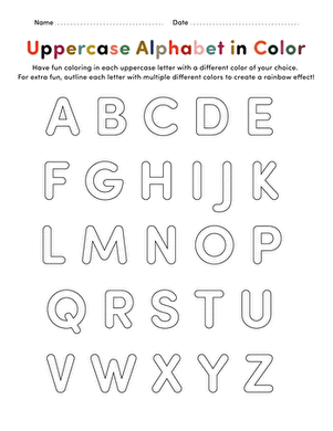 rainbowletters练习写大写字母
