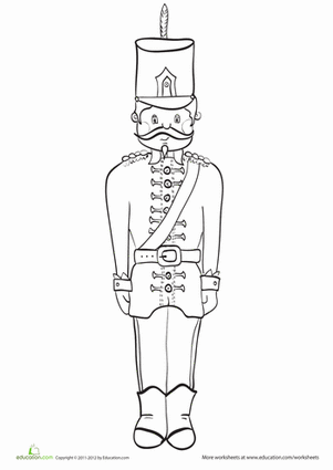 玩具士兵着色页