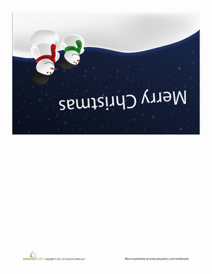 雪人圣诞卡