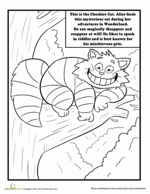 柴郡猫着色页