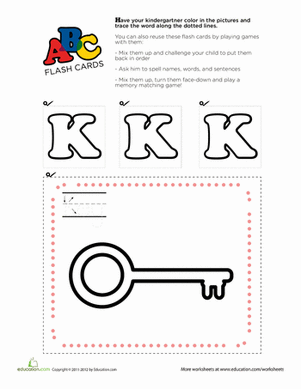 字母抽认卡：K