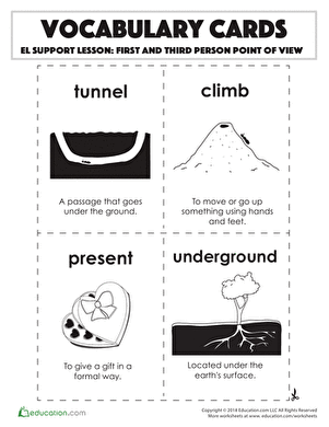 词汇卡:第一人称和第三人称视角