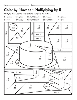 颜色乘以数字:乘以9