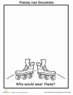 完成图画:谁会穿这些？