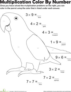 数字倍增颜色:鹦鹉3