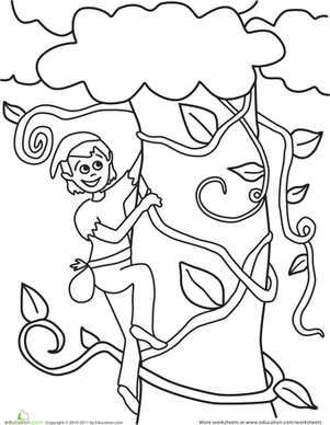 jack和JackandtheBeanstalkColoringPage页面