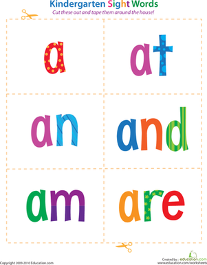 幼儿园景观词：A to Are