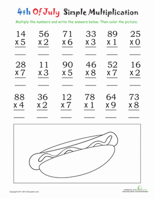7月4日简单乘法:热狗