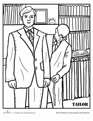 给职业上色:裁缝