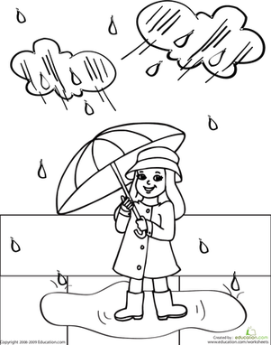 彩色雨天玫瑰